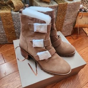 Womens tan boots with buckles